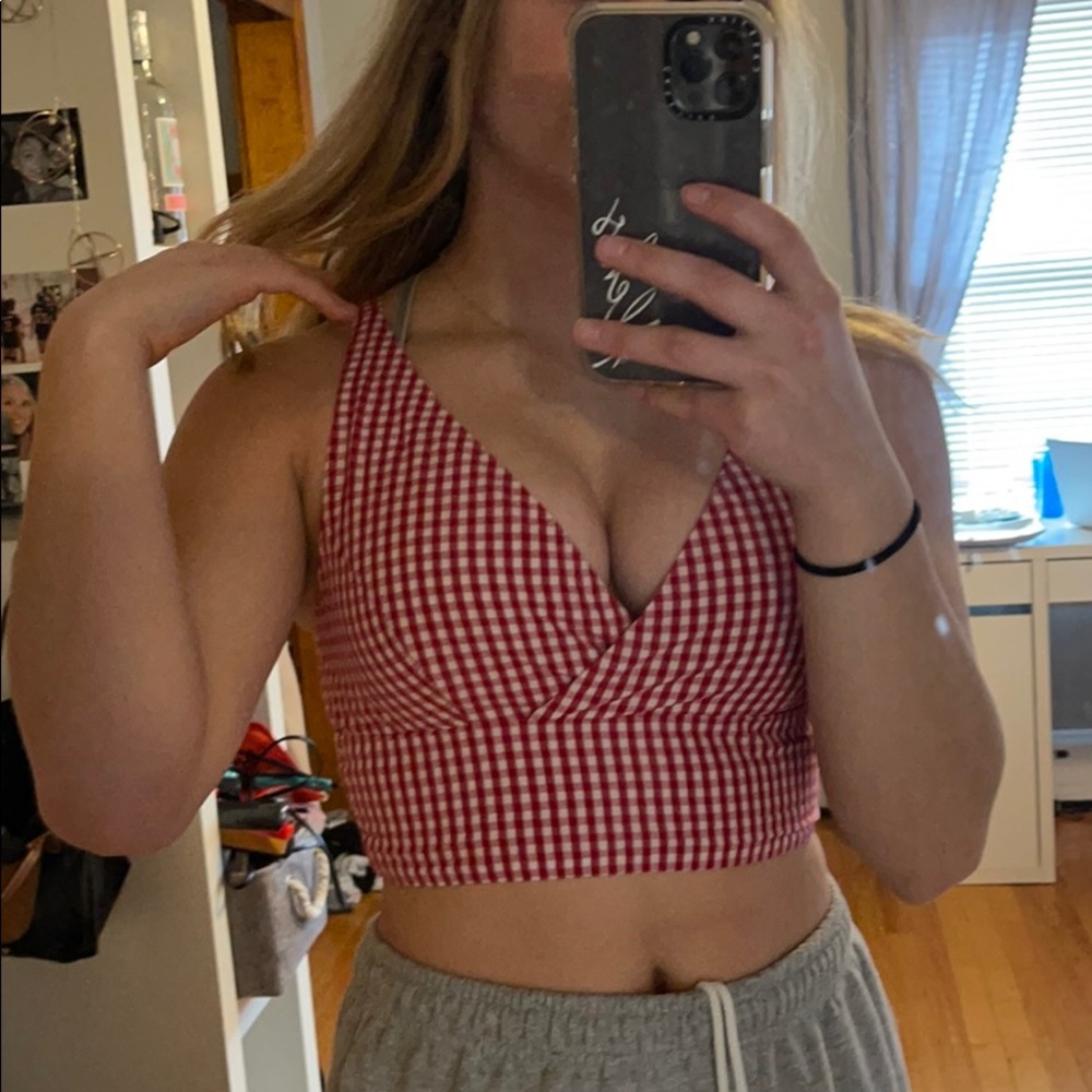 brandy melville red gingham tank
